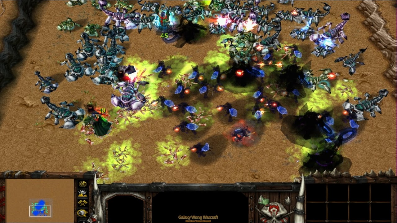 100 Scorpion Units (With Type) vs 7 Warden (With Skills) 1080p