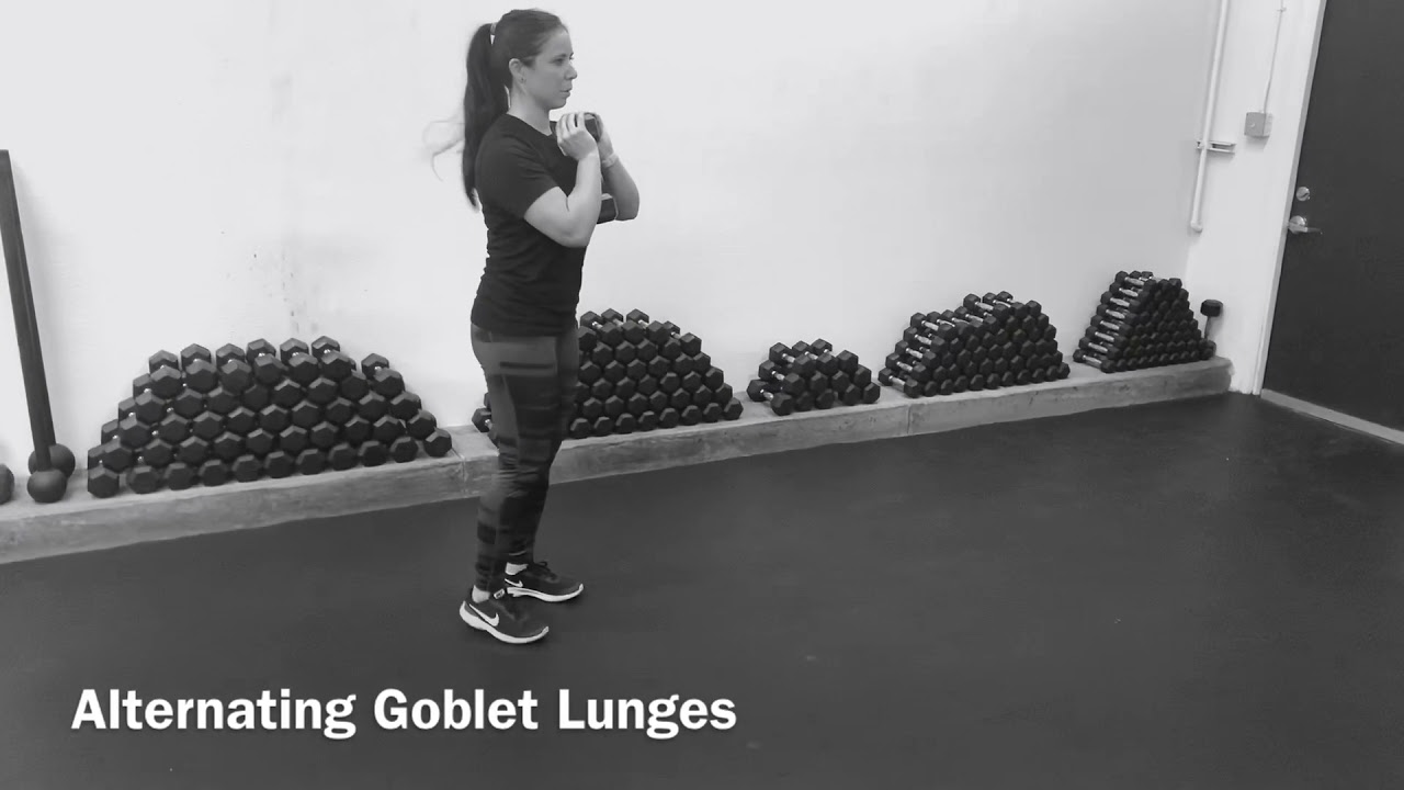 Alternating Goblet Lunges - YouTube