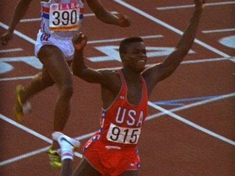 Carl Lewis Wins 100m, Relay and Long Jump Gold - Los Angeles 1984 Olympics