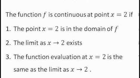 2.6 Continuity Part 1