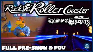 Rock 'n' Roller Coaster Starring The Muppets Full Pre-Show & Ride POV (4K 60FPS)