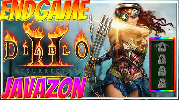 D2R LIGHTNING FURY JAVAZON END GAME BUILD The Best Cow Killer Character