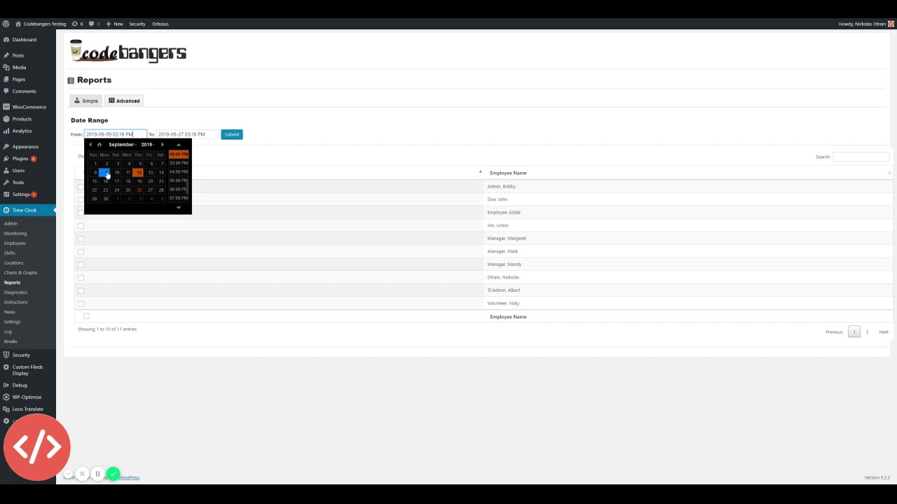 All in One Time Clock - Reports - YouTube