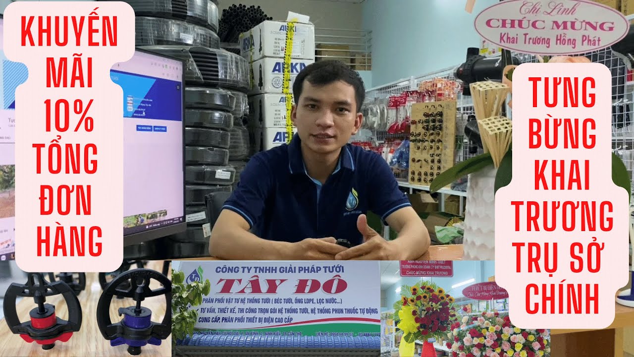 KHAI TRƯƠNG TRỤ SỞ CHÍNH, GIẢM GIÁ 10% ĐƠN HÀNG HỆ... - youtube