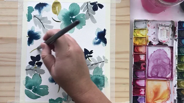 Abstract floral painting video - floral jungle