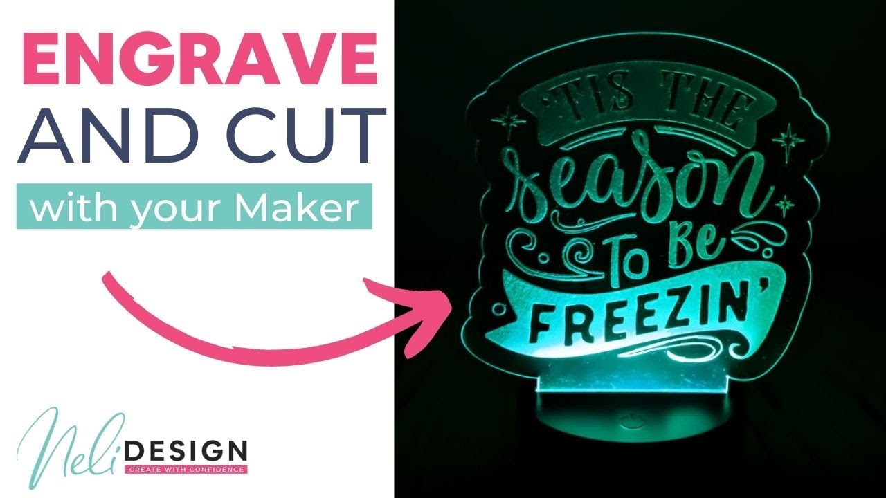 How to make a custom led lamp with the Cricut Maker's engraving tip and knife blade. YouTube