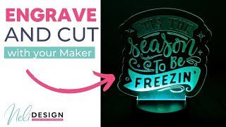 How to make a custom led lamp with the Cricut Maker's engraving tip -  NeliDesign