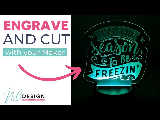 How to make a custom led lamp with the Cricut Maker's engraving tip -  NeliDesign