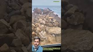Rock 🪨 placement for coastal defense #viral #shortsfeed #viralshort  #shorts