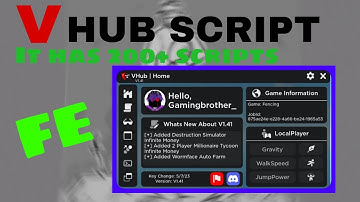Fe VHub gui scripts | 200+ support game scripts! | Works on Mobile & PC