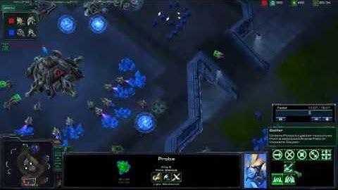 SC2 - Starcrack Hard A.I Difficulty - Won with one zealot