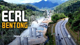 Laluan ECRL Bentong: Terowong Genting - Lebuhraya KL Karak - Tol Bentong - Stesen Bentong