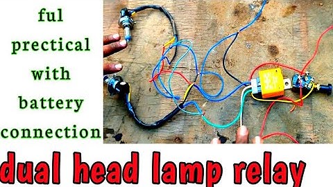 dual head lamp relay and push pul switch wiring.head lamp wiring.how to worke dual headlamp relay.