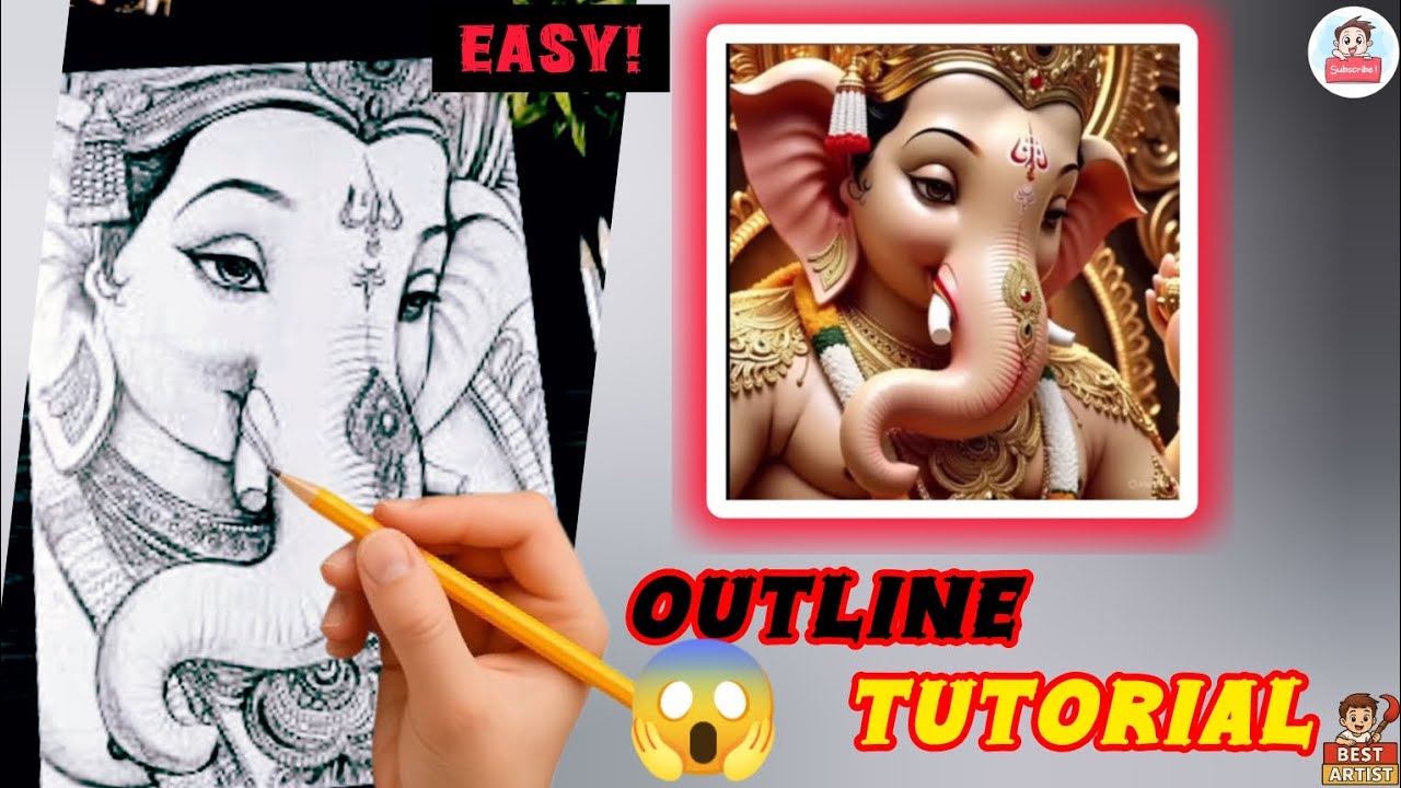 “Realistic Ganesh Ji Pencil Sketch 😱🔥 | Step by Step Easy Drawing | Ganpati Bappa Morya 2026”