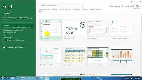 Ms Excel 2013 Tutorial in telugu Part 1 HD