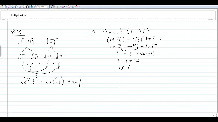 Multiplying Complex Numbers Example 1