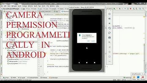 How To Set Camera Permission in Android Studio 3 .0  Programmetically