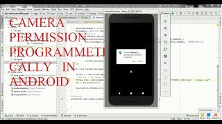 How To Set Camera Permission In Android Studio 3 .0 Programmetically
