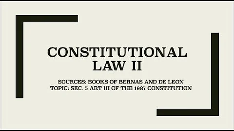 CONSTITUTIONAL LAW 2 (SECTION 5 FREEDOM OF RELIGION) PART 3