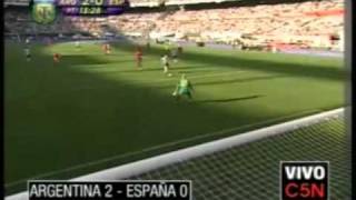 ARGENTINA VS ESPAÑA 4-1 AMISTOSO 2010 MONUMENTAL DE RIVER