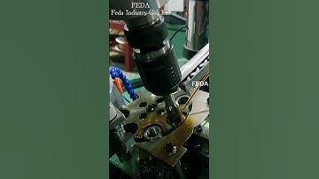 FEDA fully automatic tapping machine for processing internal thread of nuts.#machine #auto #factory