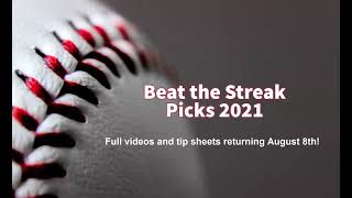 Beat the Streak Picks 2021 08 05