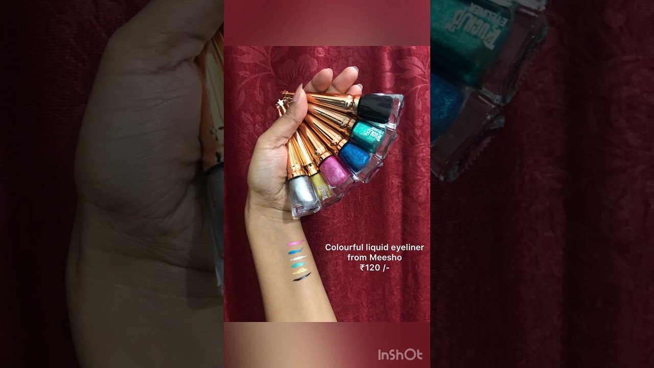 Colourful liquid eyeliner from Meesho 