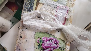 Making Ephemera Holder/ Journal page with  15 pockets: part #1