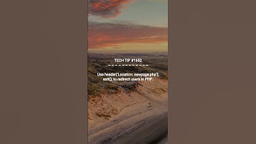 PHP Redirect Trick | 2025-12-08 | #Shorts #codinghacks #cybersecuritytips #systemadmintips #dotKey