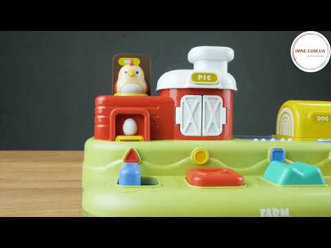 Дитяча клавішна іграшка бізіборд Інтерактивна ферма будиночок тварин Пальчикова гра розвиває слух і зір, видео 1