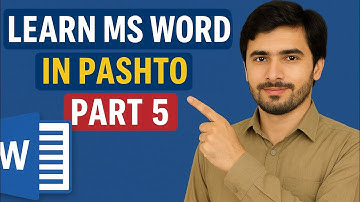 Learn Ms word in pashto part 5 paragraph commands