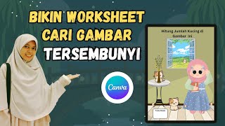 Cara Bikin Worksheet Cari Gambar Tersembunyi di Canva | Cara Tes Fokus Anak