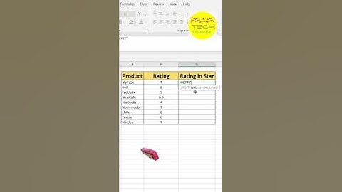 Rating Stars to a Product in Excel - Step by Step #shorts #viral