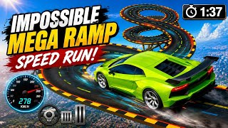 IMPOSSIBLE MEGA RAMP SPEED RUN CAR, CAR RACES GAMEPLAY. screenshot 4