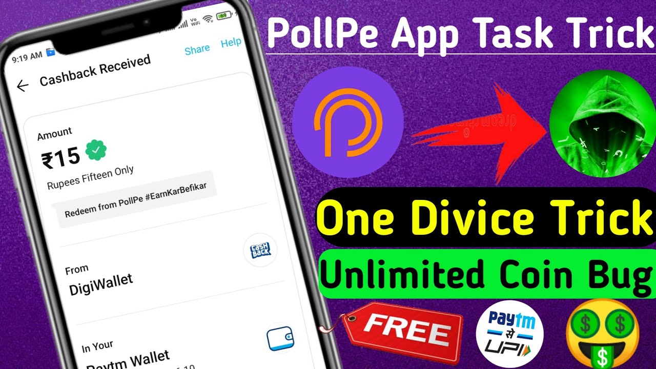 PollPe App Hack Trick || PollPe App One Divece Task Trick || PollPe App Task Trick || 