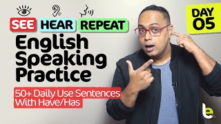 Best English Speaking Practice (SEE, HEAR, REPEAT) | 50 Daily Use English Sentences - 