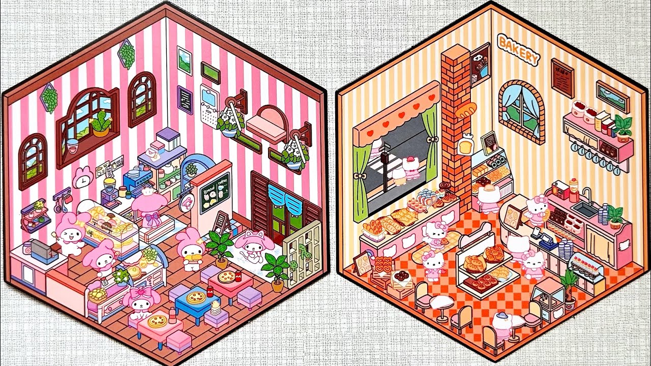 DIY 🩷My Melody in the Pizzeria/ Hello Kitty in the Bakery 🩷