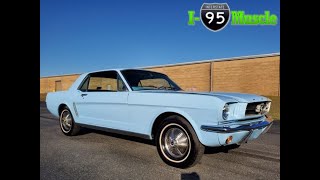 Blue 1965 Ford Mustang at I-95 Muscle