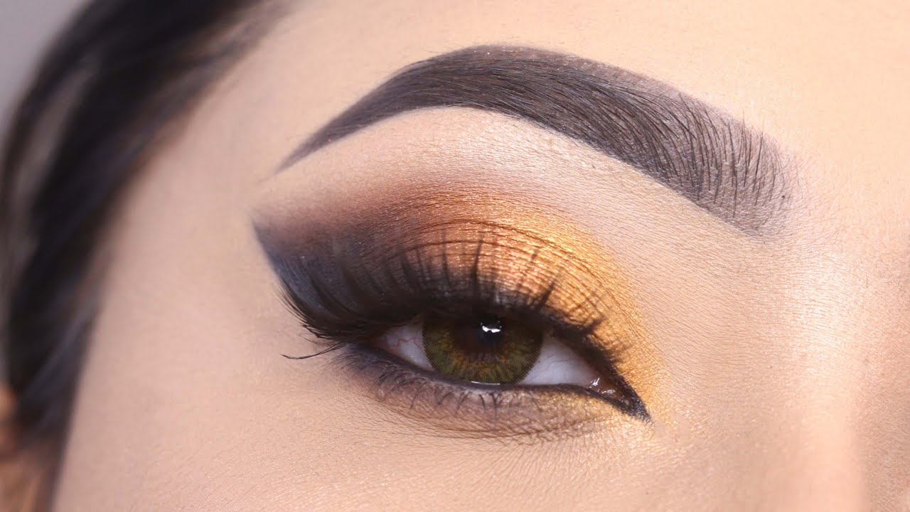 Smokey Golden eye Makeup || Party eye makeup step by step || Shilpa