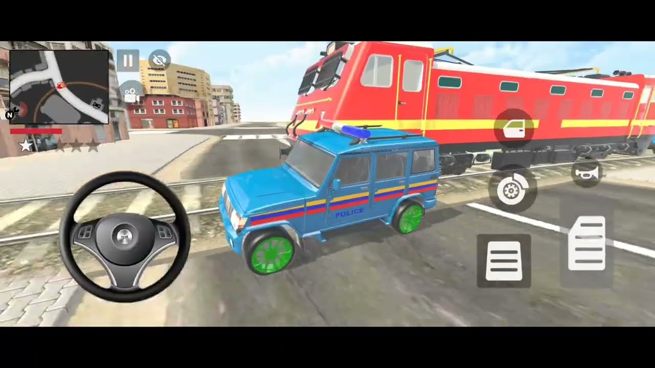 Indian Police Car Ramp Stant Challenge | Impossible Train Station Mission 👌 In Indian Theft Auto 