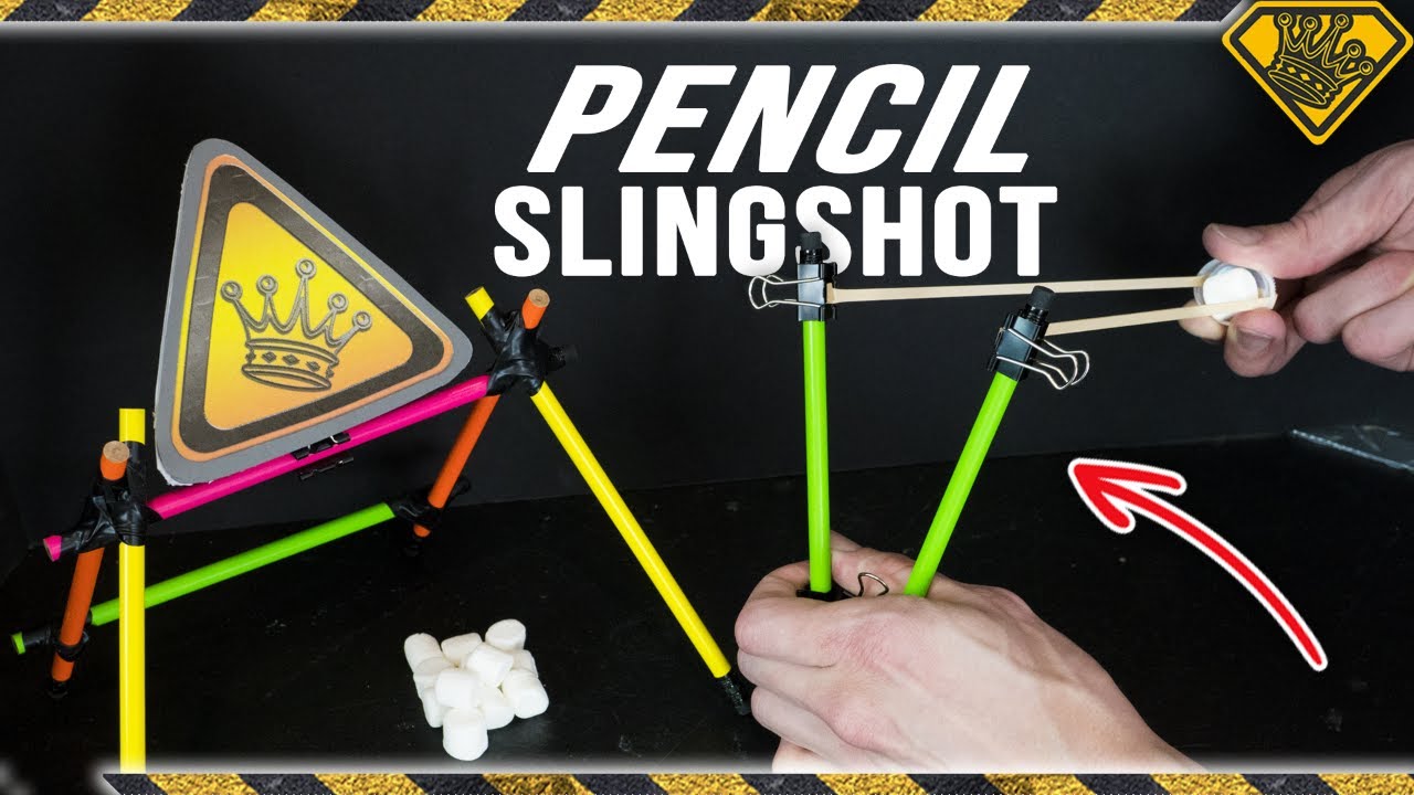 School Supply Slingshot made with Pencils! The TKOR DIY Pencil Slingshot Guide!