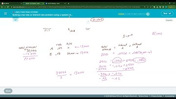 Solving a tax rate or interest rate problem using a system of linear equations