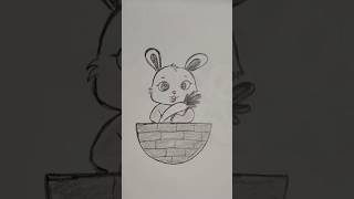 Cute Bunny Pencil Sketch 🐰✏️ | Easy Drawing Tutorial #shorts