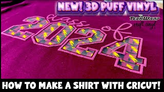 how to make a 3d shirt with teckwrap craft puff htv & siser dtv on your cricut