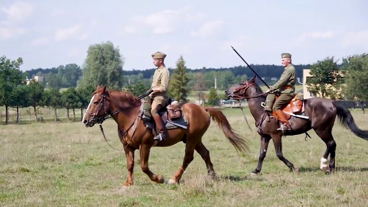 Pokaz kawaleryjski ochotniczego szwadronu 3 pułku ułanów śląskich
