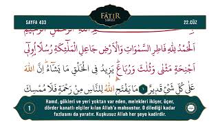 Diyanet Ok Takipli Hatim 22. Cüz - Kur'an-ı Kerim 433. Sayfa - Sebe' 49-54 Fâtır 1-3. Ayetler