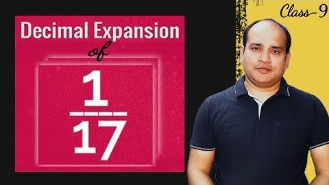 Class 9 Maths Ex 1.3 Q5 Number Systems | Decimal Expansion of 1/17.