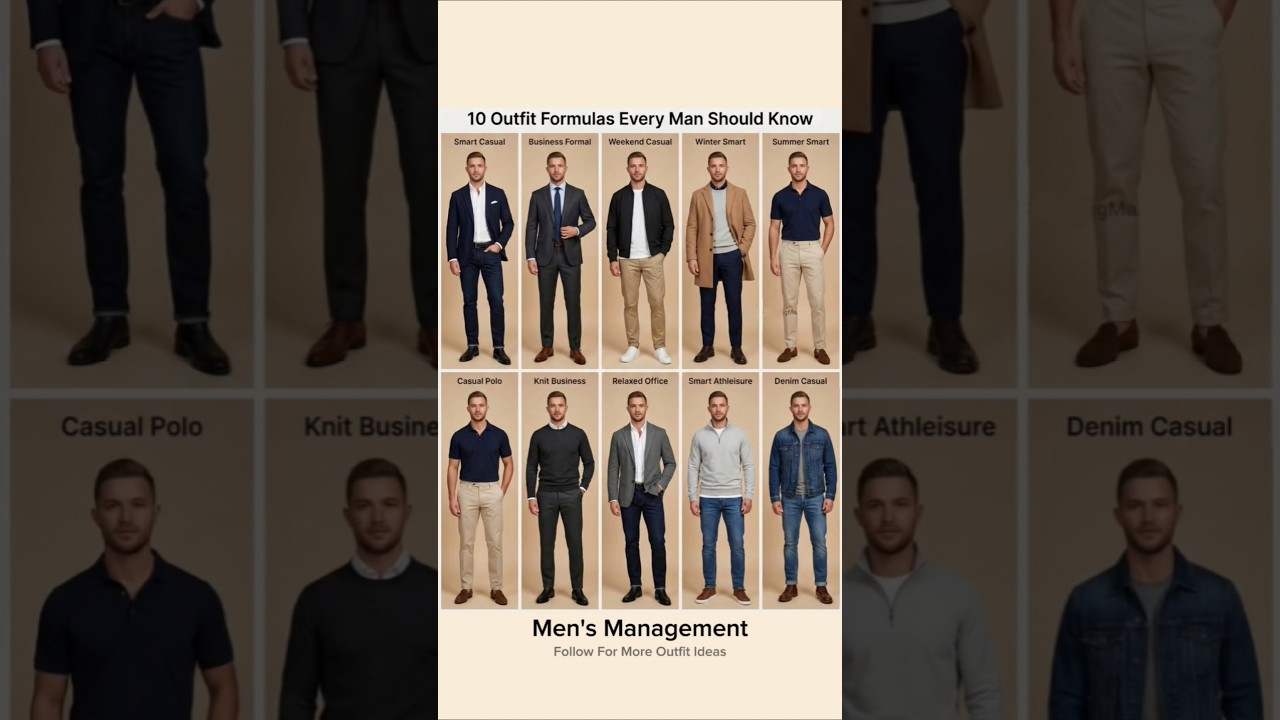 🗣️ 10 Outfit Ideas for men. 