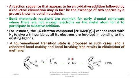 REDUCTIVE ELIMINATION REACTION