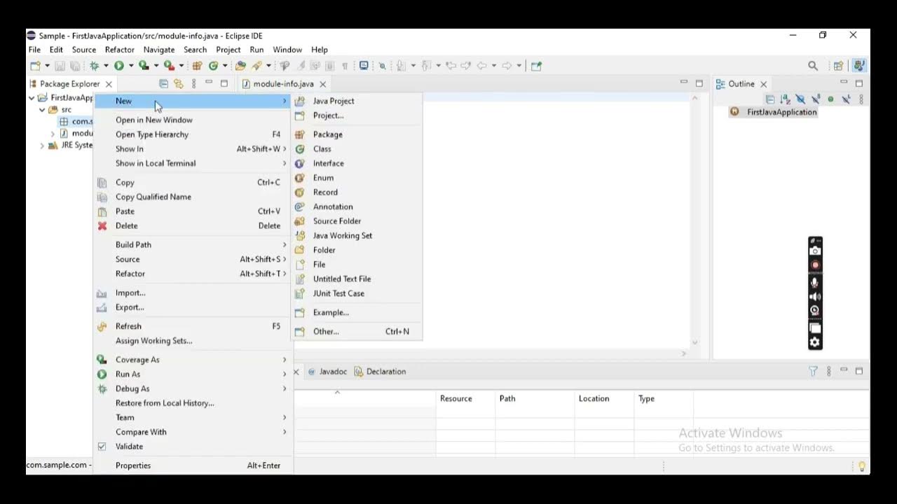 How to creat a simple java program using eclipse IDE - YouTube